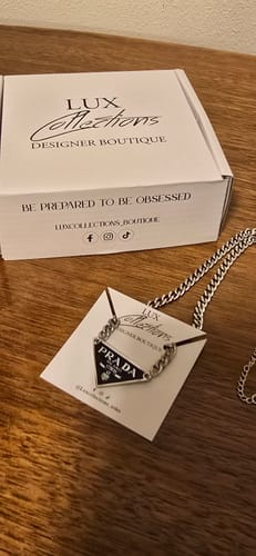 Customer photo review of P Triangle Necklace