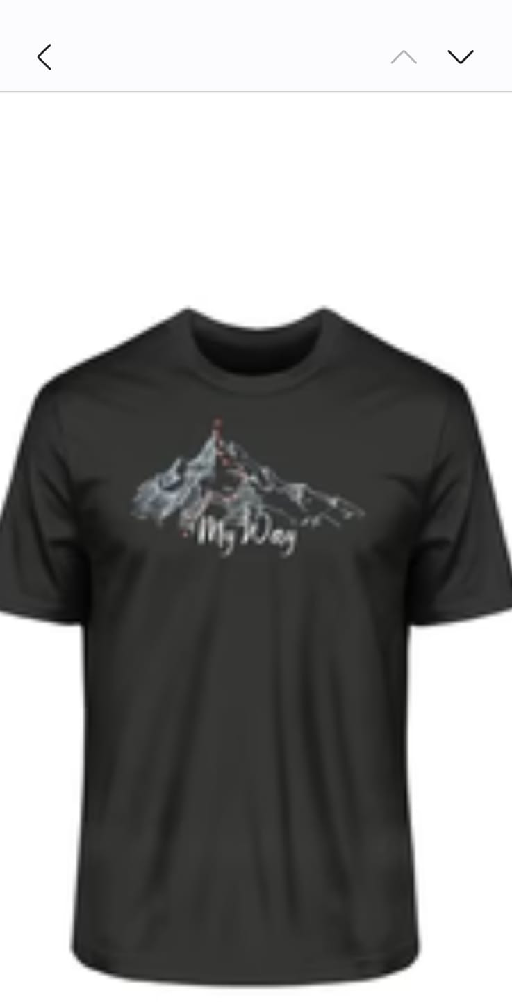 Customer photo review of My Way – Herren Premium Organic T-Shirt