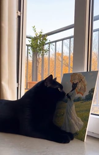 Customer photo review of Artzuzu Custom Portrait For Pets - Portrait with a Parasol