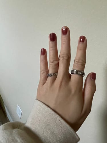 Customer photo review of Chrome Cross Ring Band