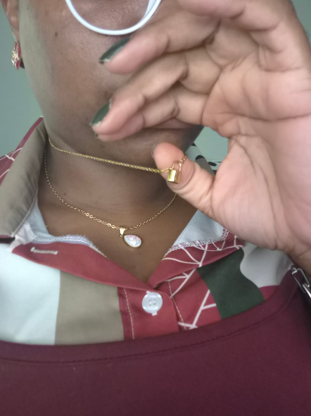 Customer photo review of Ellie Initial Love Lock Necklace (Bundle)