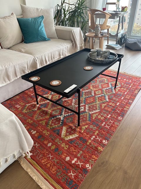 Customer photo review of Rota Yıkanabilir, Çift Taraflı Kullanıma Uygun Yumuşak Tuşeli Otantik Kilim 08 LIGHT MULTY