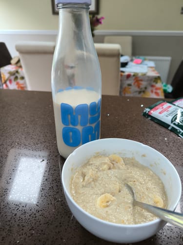 Customer photo review of MYOM 1L Glass Milk Bottle