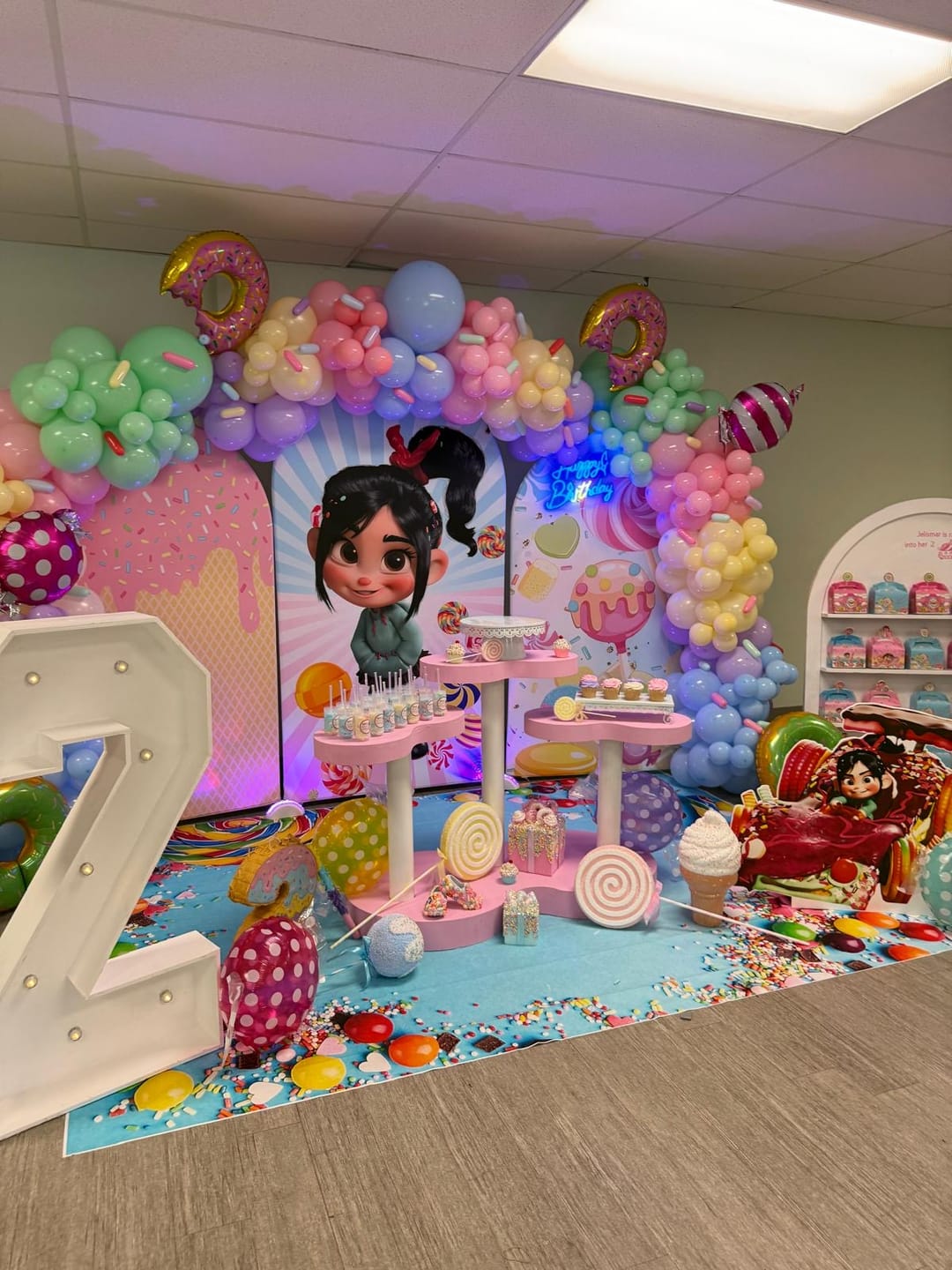 Customer photo review of Customization Birthday Wedding Baby Shower Bridal Decade Party Arch Backdrop Wall Cloth Cover