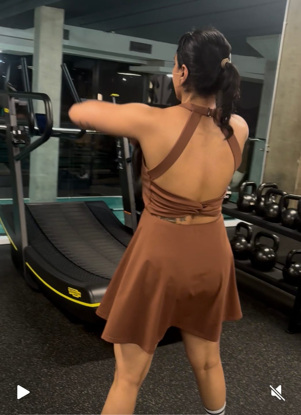 Customer photo review of One-Piece Activewear Dress with Stretchy Built-In Shorts & Bra