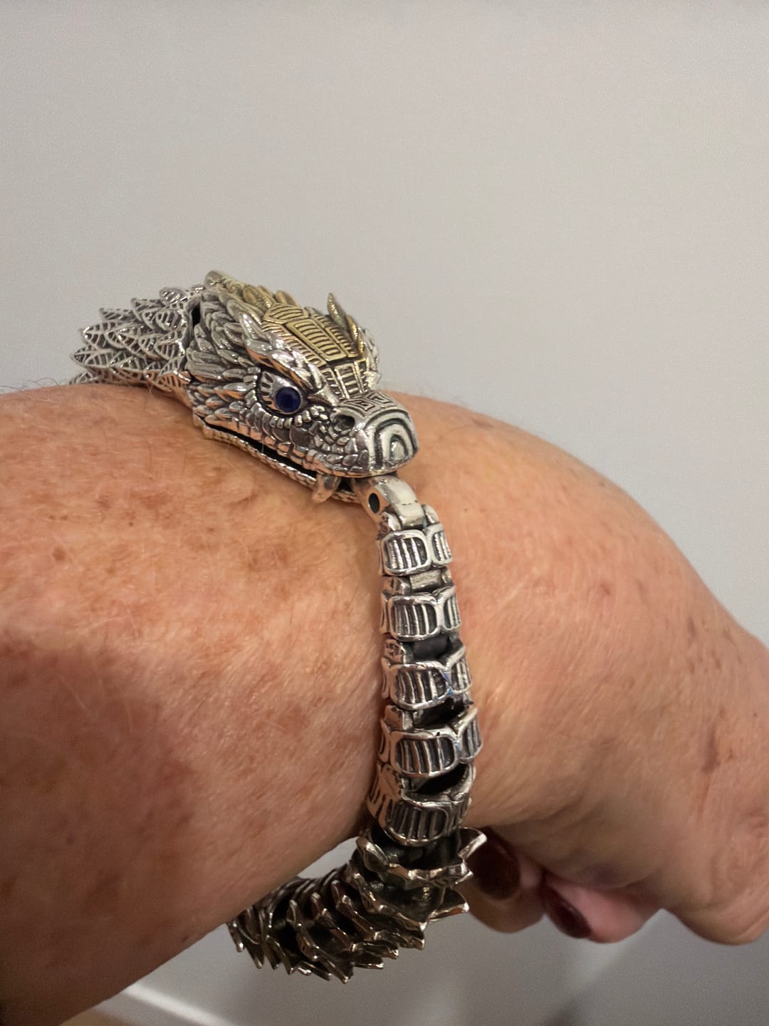Customer photo review of JÖRMUNGANDR - The World Serpent Bracelet | Handcrafted Stainless Steel Viking Jewelry