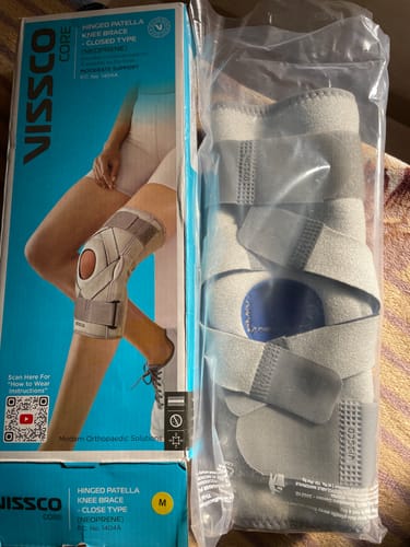 Customer photo review of Neoprene Hinged Patella Knee Brace | Provides moderate support & stability to the Knee - (CLOSED TYPE) - Grey (Single Piece)