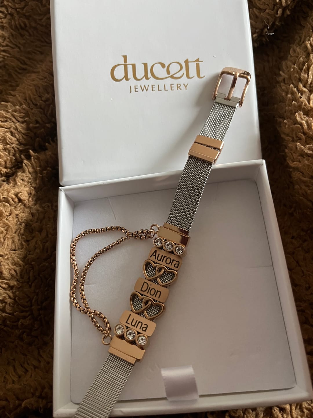 Customer photo review of Mesh bracelet silver/rosé gold