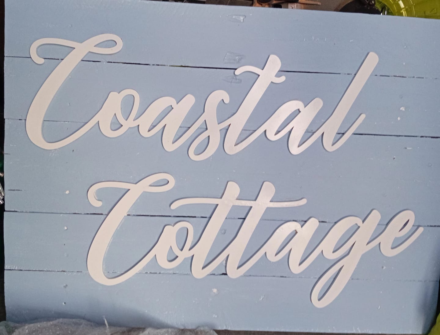 Customer photo review of Wall Name Plaque Free Personalisation