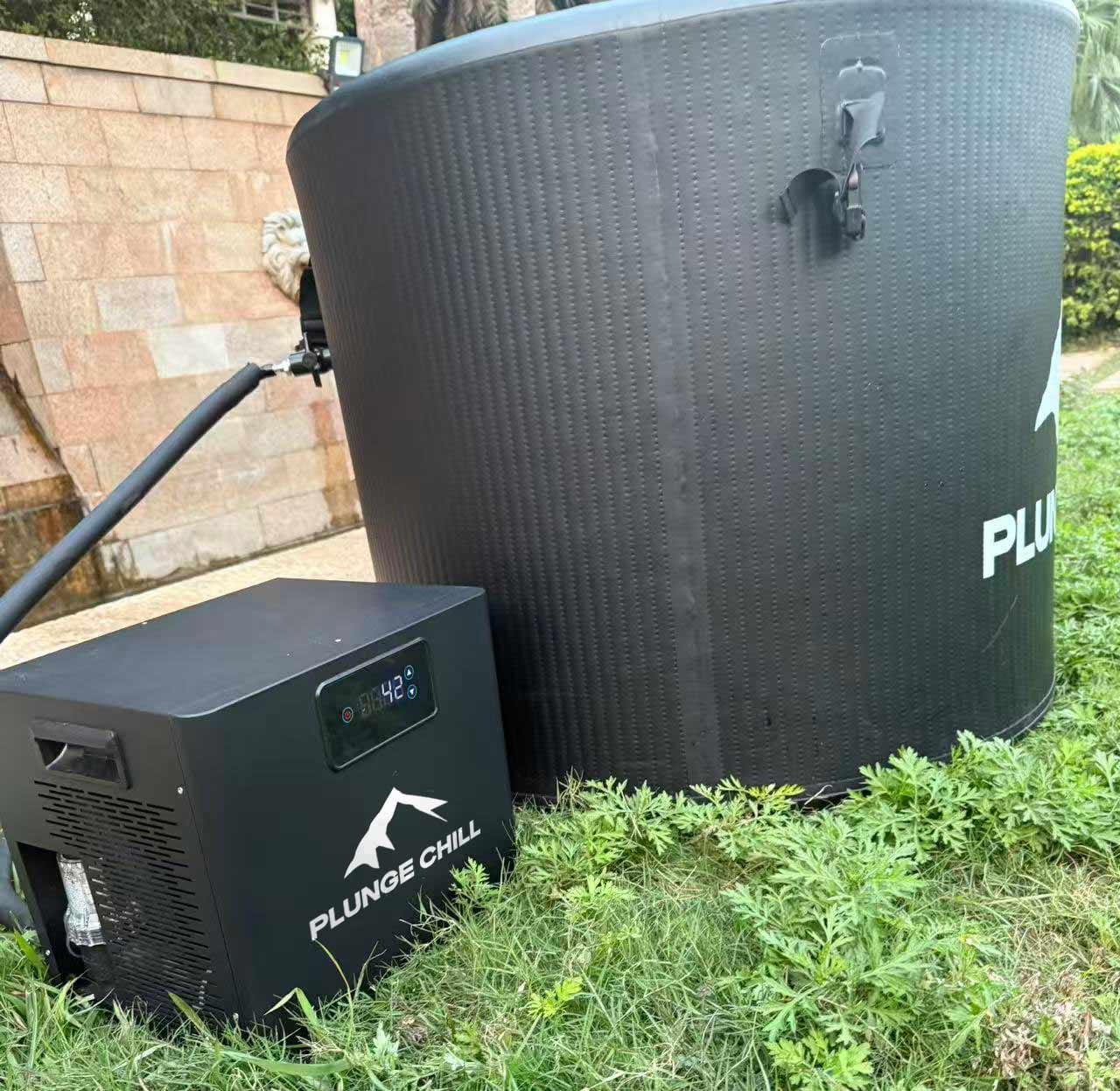 Customer photo review of Cold Plunge Chiller + Tub (XXL)