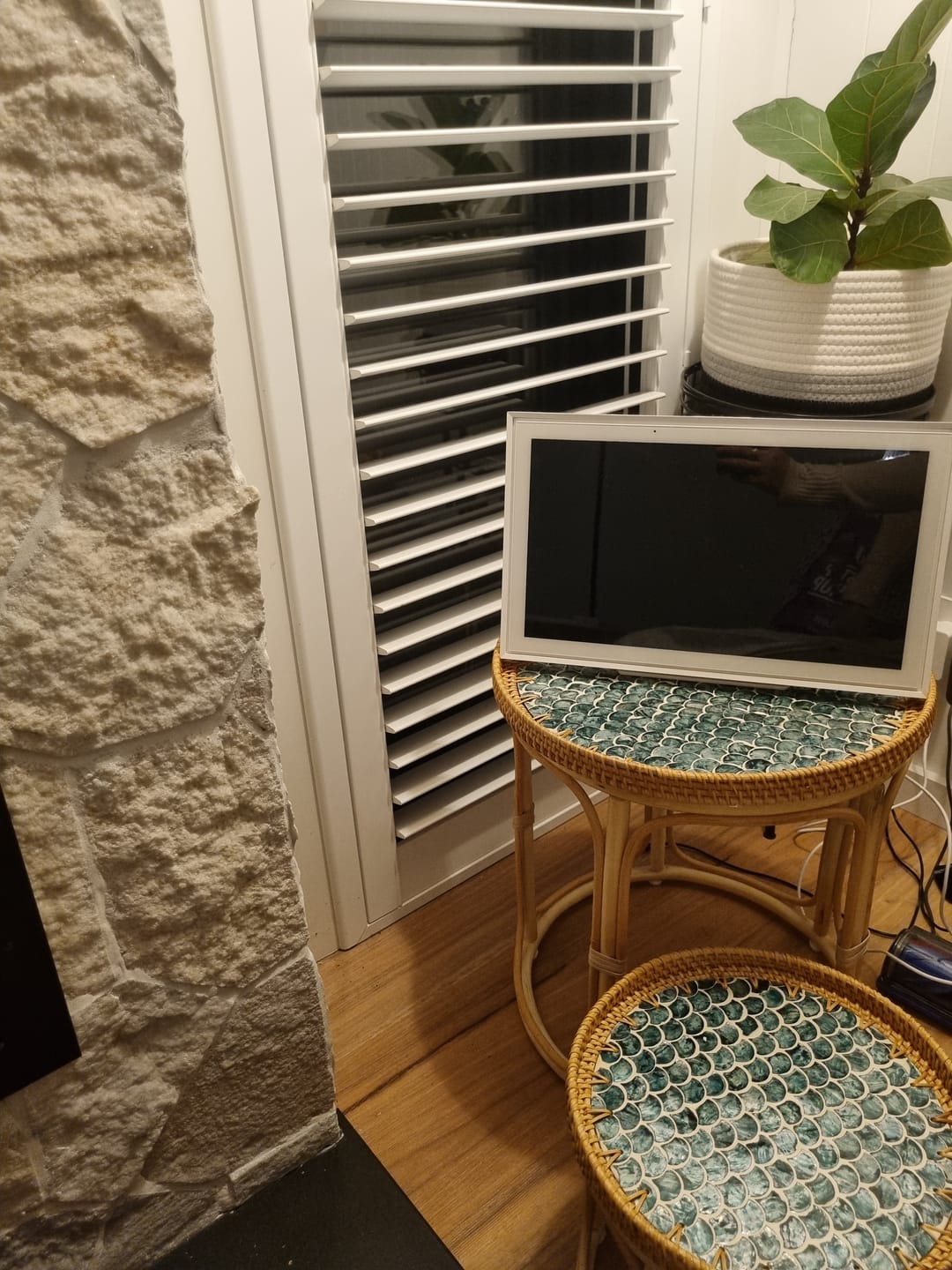 Customer photo review of Sirena Rattan Table Set