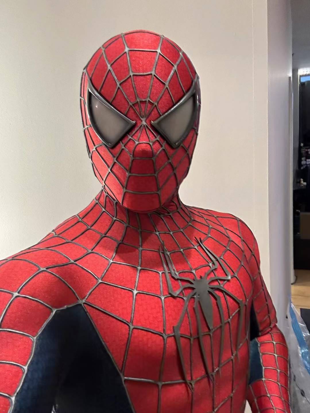 Customer photo review of Tailor made!  Tobey Maguire Spider-Man Life Size Wearable Costume