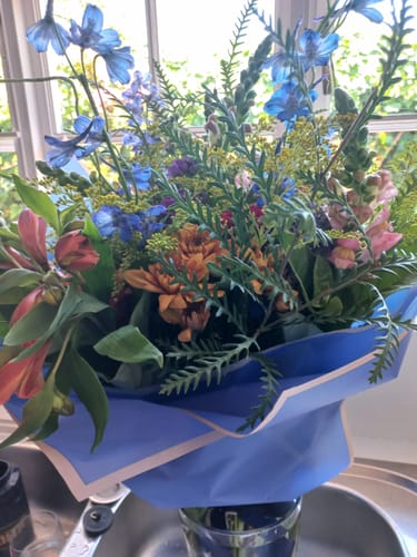 Customer photo review of Brilliantly Happy Bouquet