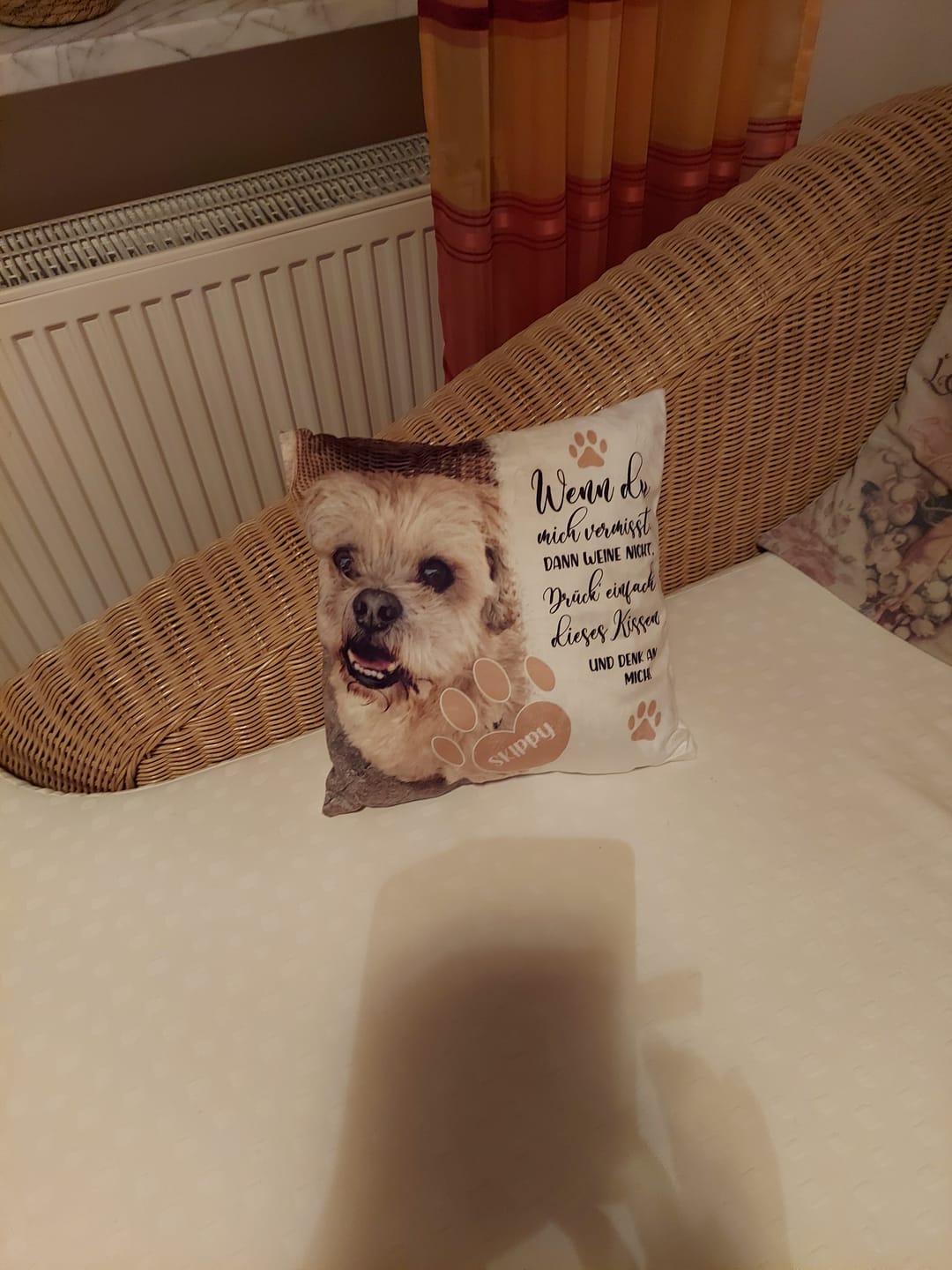 Customer photo review of Wenn du mich vermisst - Individuelles Kissen