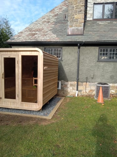 Customer photo review of Smartmak® 4 People Wood Outdoor Square Sauna Room - Square 1