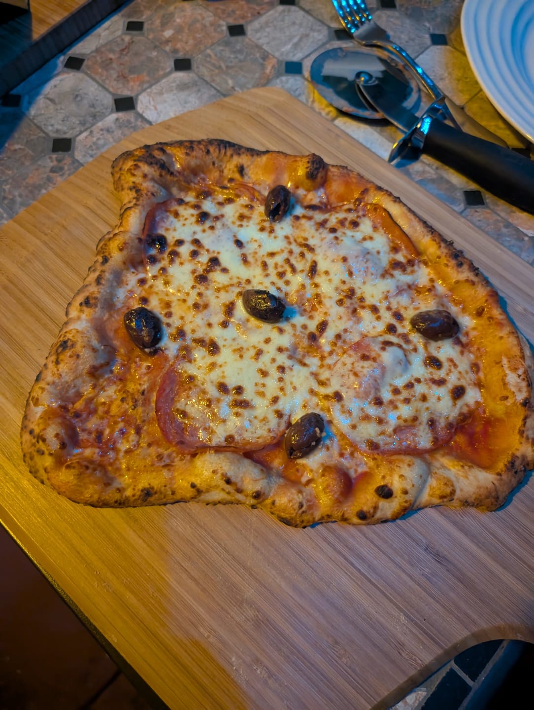Customer photo review of FAVO 17" Rotating Stone Pizza Oven