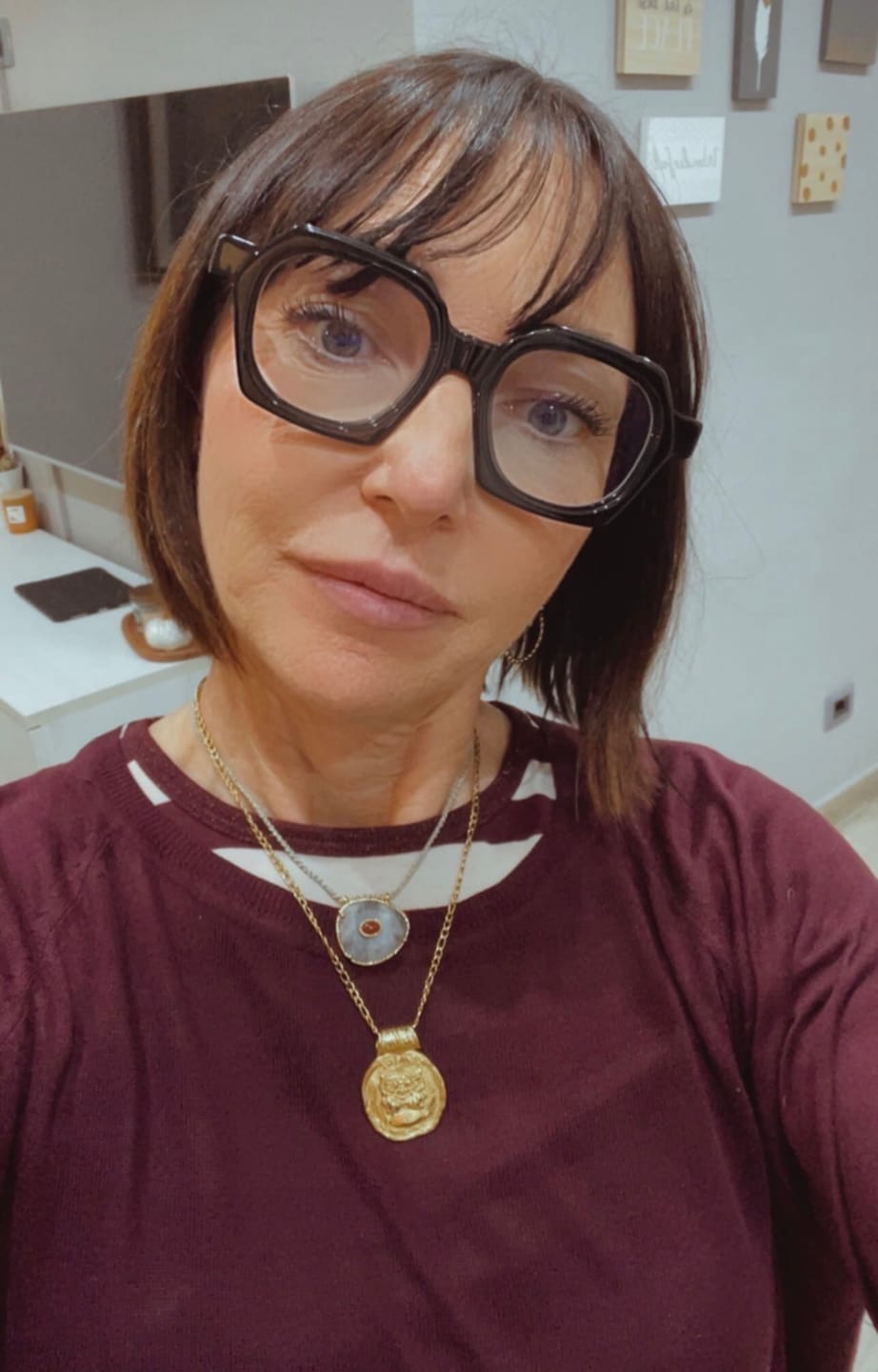 Customer photo review of COLLANA CON CORDINO E PIETRA