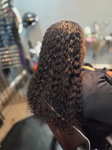 Customer photo review of Water Deep Wave Weft Bundles Human Hair