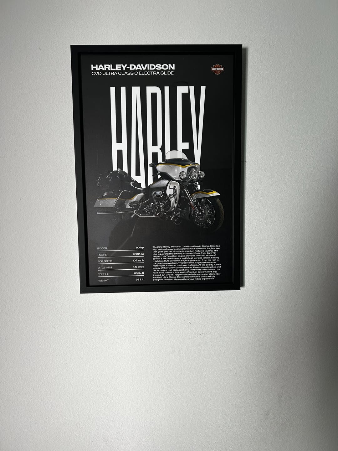 Customer photo review of Editorial Custom Motorcycle Poster