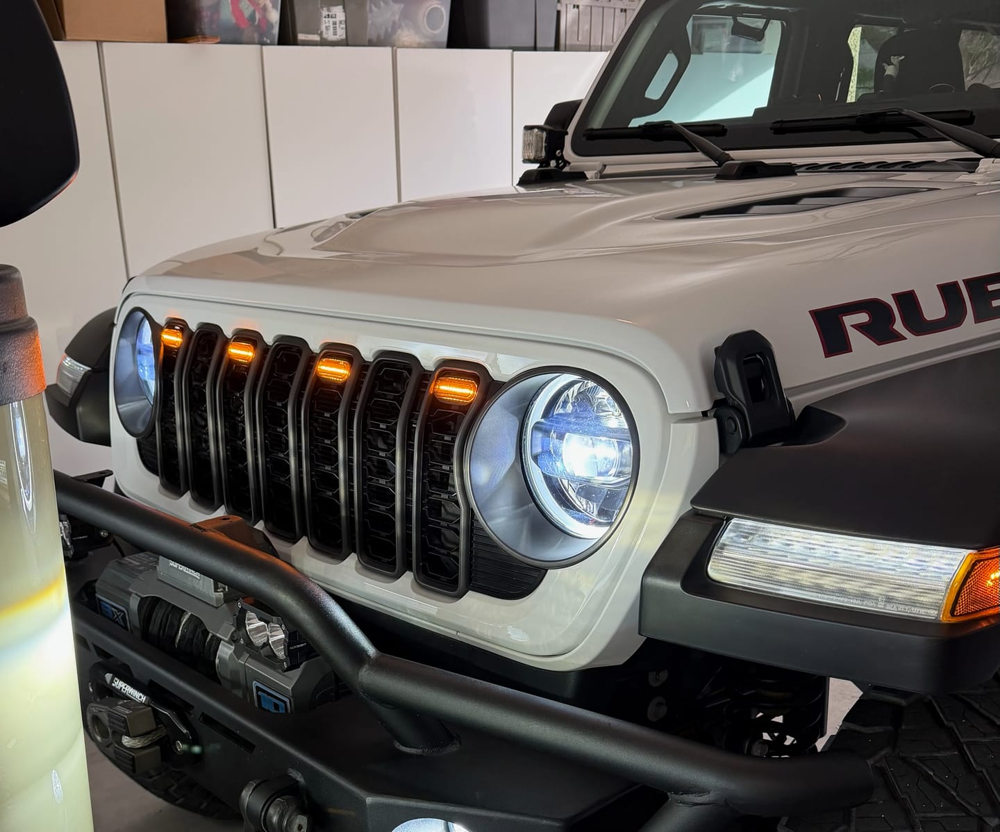 Customer photo review of Prerunner Amber/RGB Lights for 2024 JL JT Grille