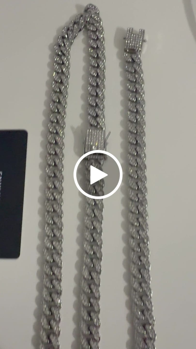 Customer video review of 12.5mm Cuban Chain + Bracelet - White Gold