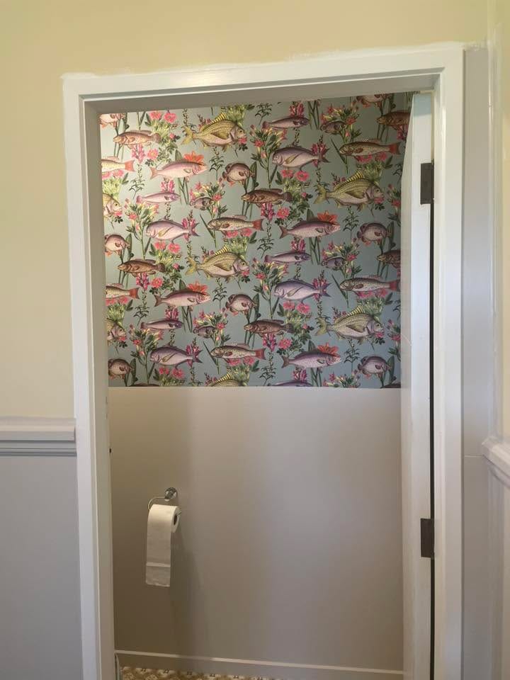 Customer photo review of Lagoon Fish Wallpaper - Teal