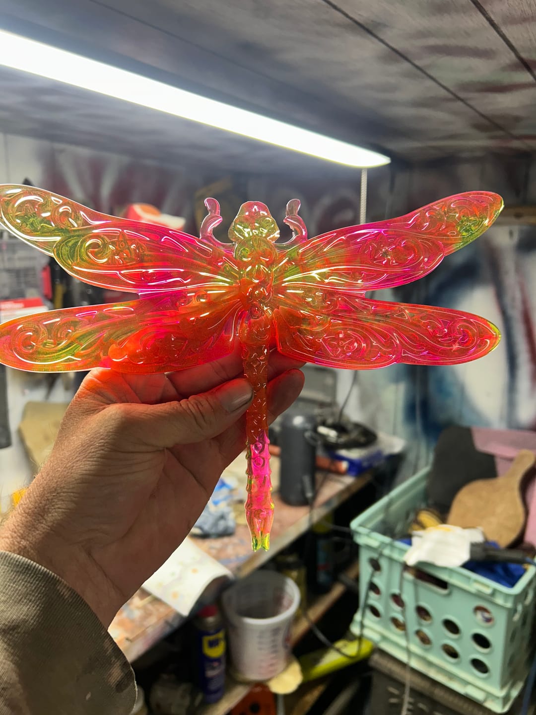 Customer photo review of 10.2x7.0x0.6" Dragonfly Relief 1 Silicone Mold