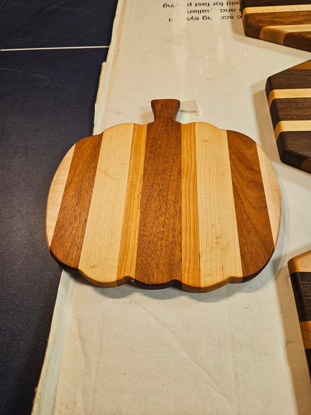Customer photo review of 11.75x11.75" Pumpkin Serving Board Acrylic Router Template