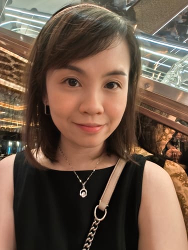 Customer photo review of Luna Crescent Necklace