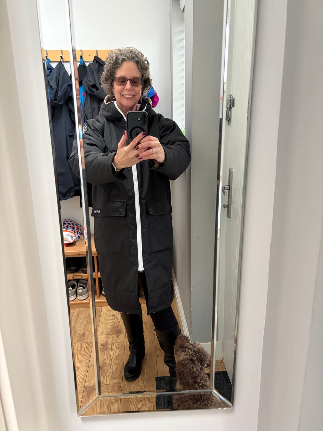 Customer photo review of Raincoat & Changing Robe in One - The Classic Cobe Black
