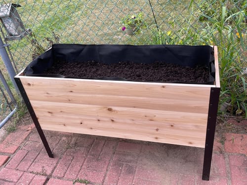 Customer photo review of Winter Covers for Raised Garden Beds
