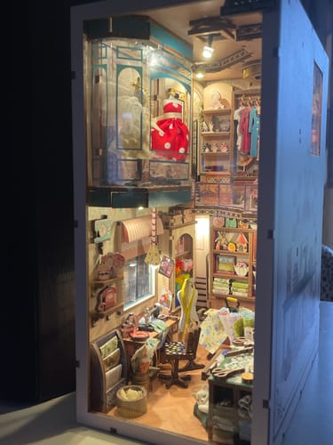 Customer photo review of Sewing Room DIY Wooden Book Nook Shelf Insert