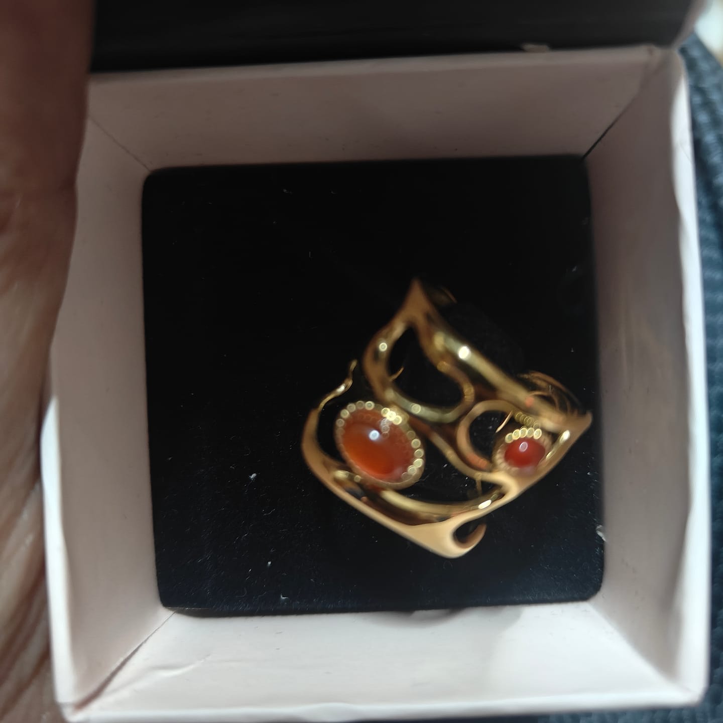 Customer photo review of Statement Gemstone Gold Ring