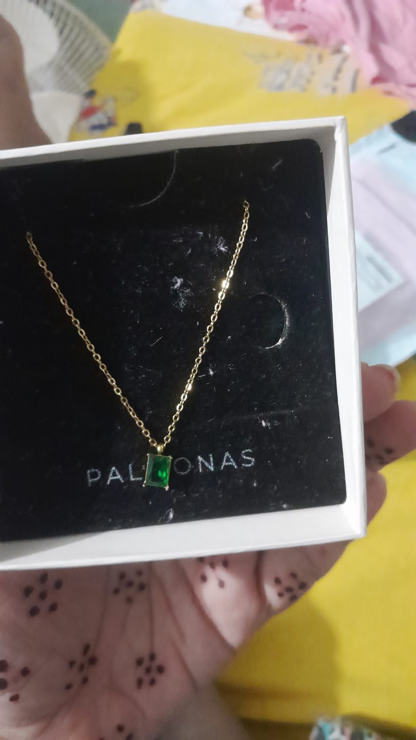 Customer photo review of Emerald Aventurine Necklace