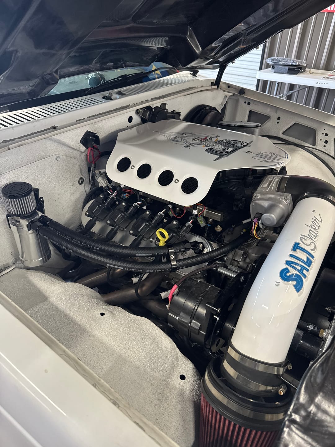 Customer photo review of Top Loader Billet Internally Baffled Oil Catch Can (Dual 10AN Port)