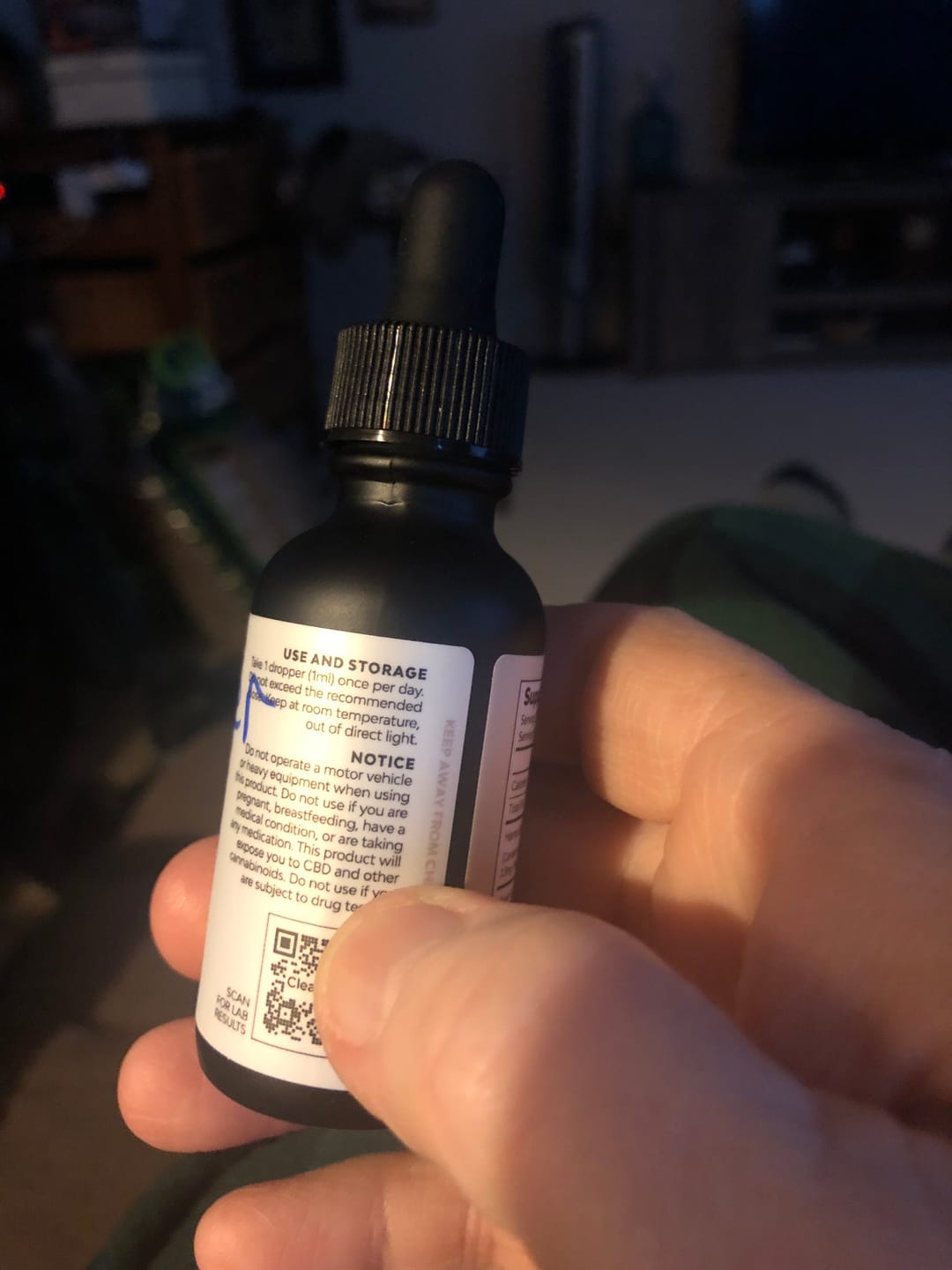 Customer photo review of Natural Extra Strength CBD Tincture