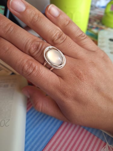 Customer photo review of Anillo ajustable piedra