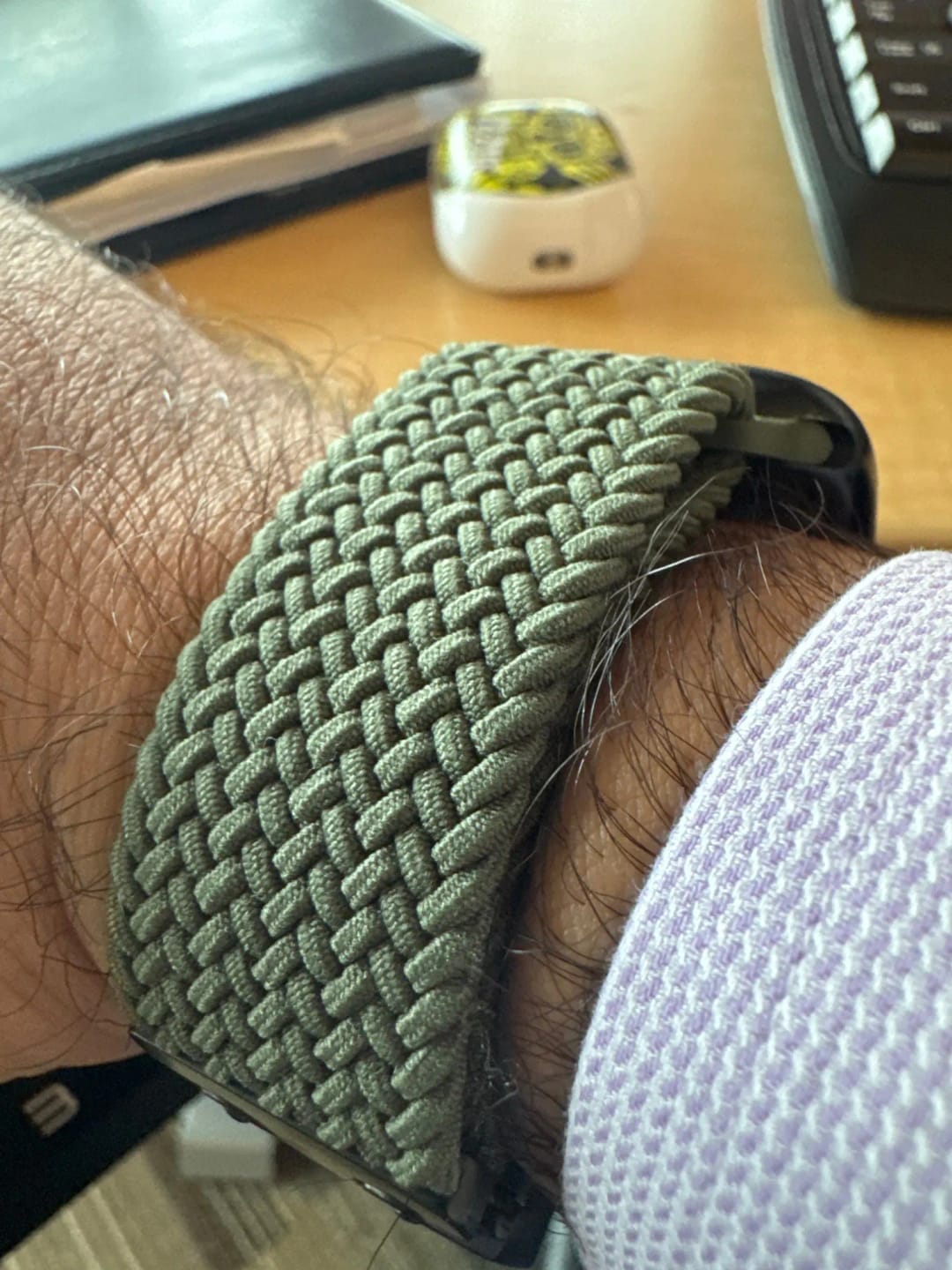 Customer photo review of Bracelet Apple Watch Nylon Tressé Réglable