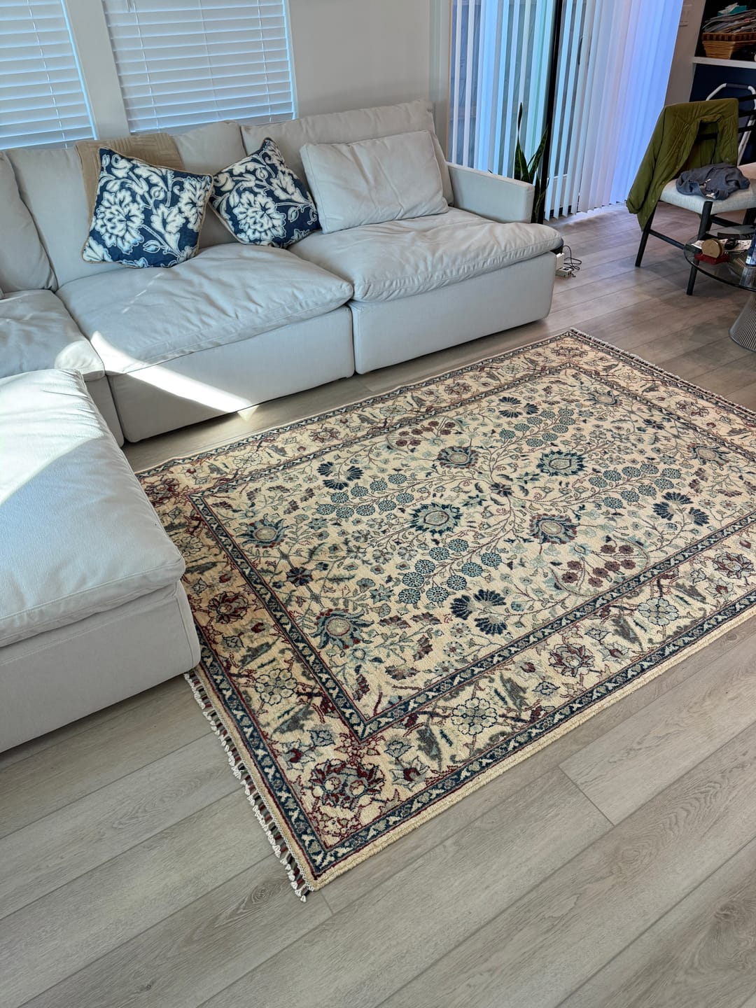 Customer photo review of Blooming Vines • Handmade Turkish Floral Rug (5'8"x7'10")