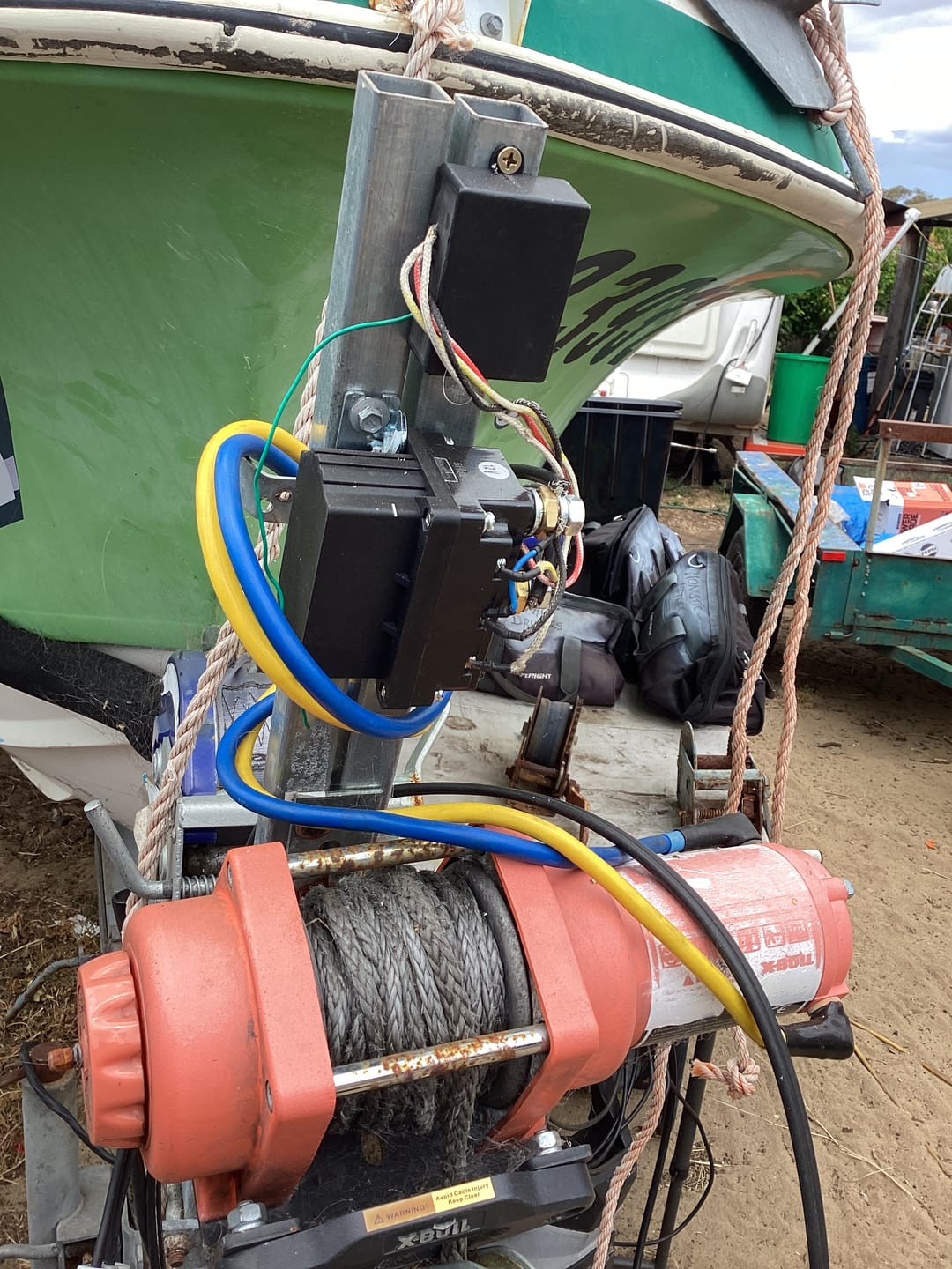 Customer photo review of X-BULL Winch Wireless Remote 150ft Solenoid Relay Wiring Controller 500A 12V 4WD