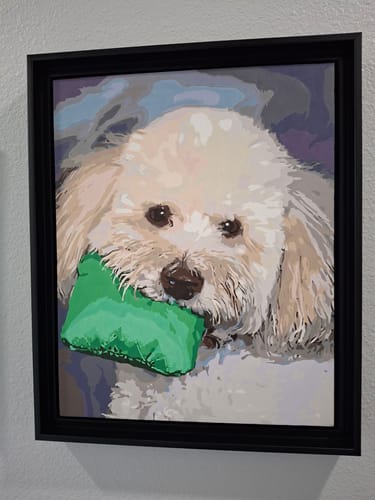 Customer photo review of Custom Paint By Numbers Kit - Upload Your Photo - Brush Set Included