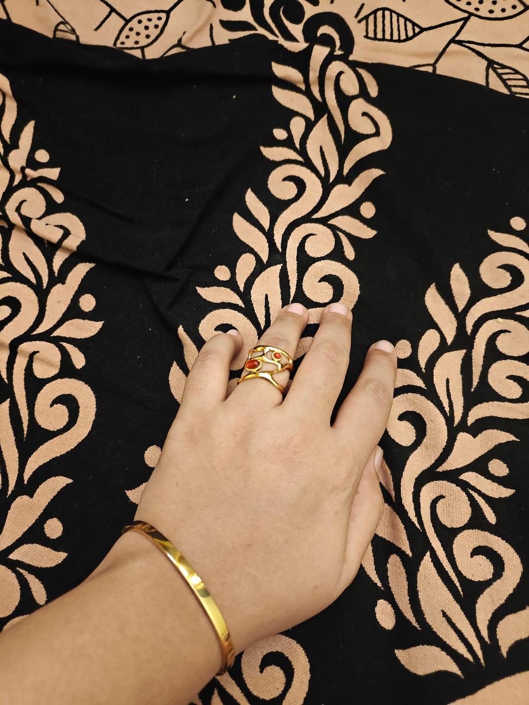 Customer photo review of Statement Gemstone Gold Ring