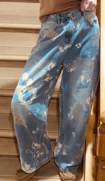 Customer photo review of Aelfric Eden Floral Baggy Jeans