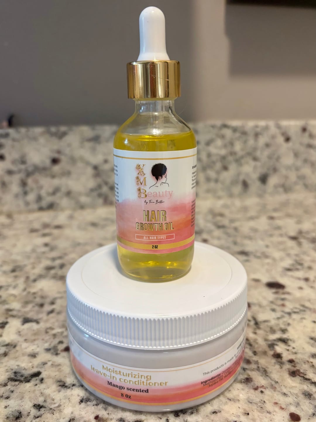 Customer photo review of Natural Hair growth oil & Leave-in conditioner bundle