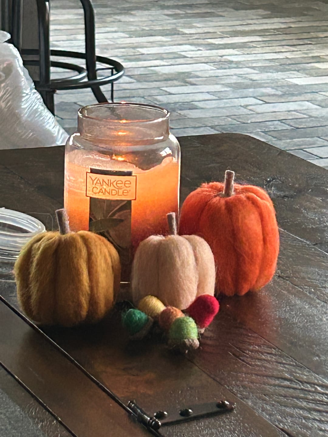 Customer photo review of Pumpkin Trio Mini Needle Felting Kit