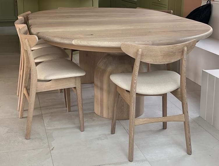 Customer photo review of Eva Oak Dining Chair
