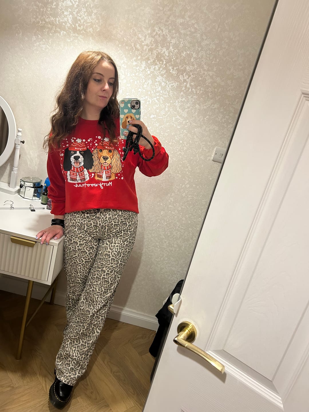 Customer photo review of Personalised Merry Woofmas Christmas Jumper