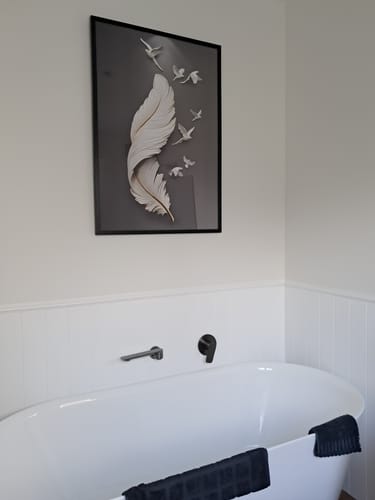 Customer photo review of WHITE DOVE FEATHER