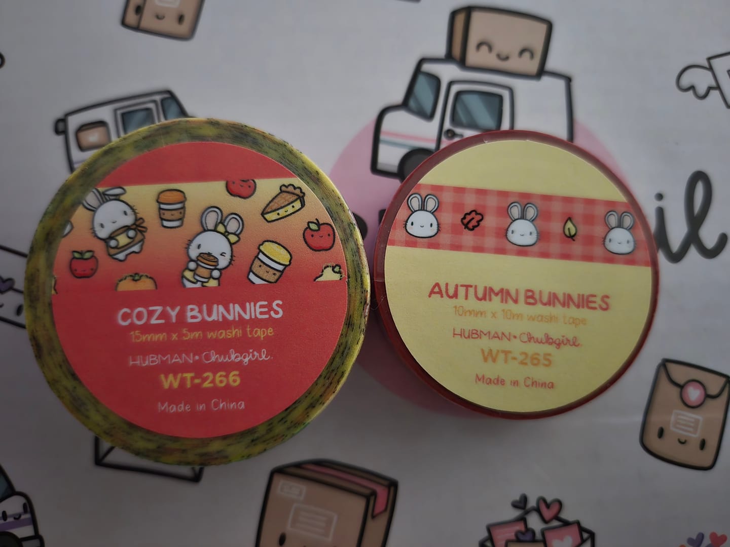 Customer photo review of Autumn Bunnies Washi Tapes (Set of 2)