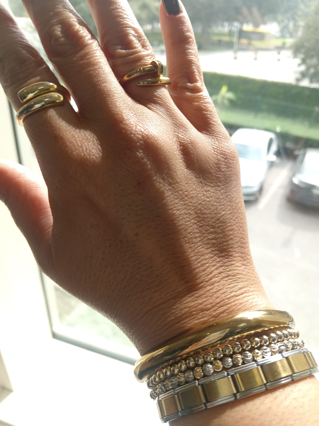 Customer photo review of Pulsera Italiana Combinada